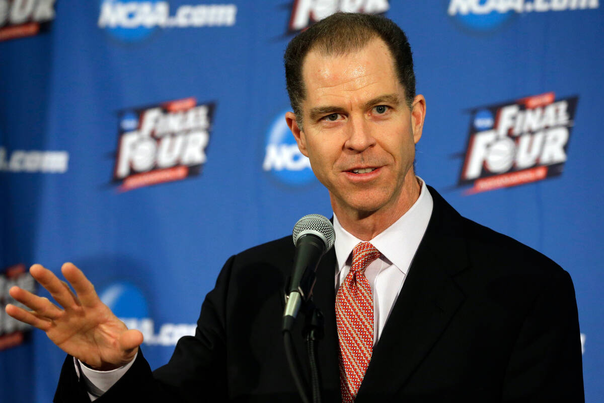 FILE - Dan Gavitt, NCAA vice president of men's basketball, talks about events that are schedul ...