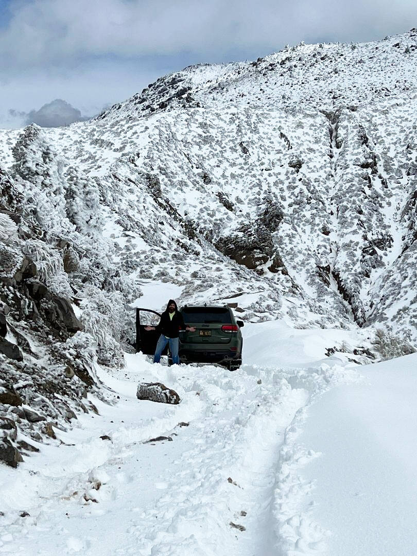 Gaining access to Saline Valley required crossing a difficult pass. Stuart Jeffries is pictured ...