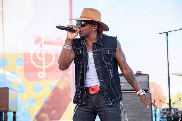 Jimmie Allen performs during CMA Fest 2022 on Thursday, June 8, 2022, at the Chevy Riverfront S ...