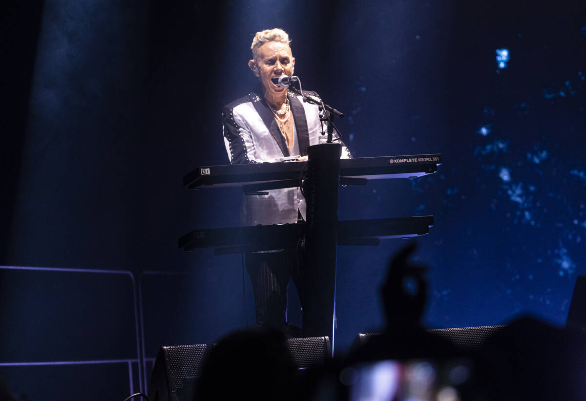 Martin Gore of Depeche Mode performs at T-Mobile Arena on Thursday, March 30, 2023, in Las Vega ...