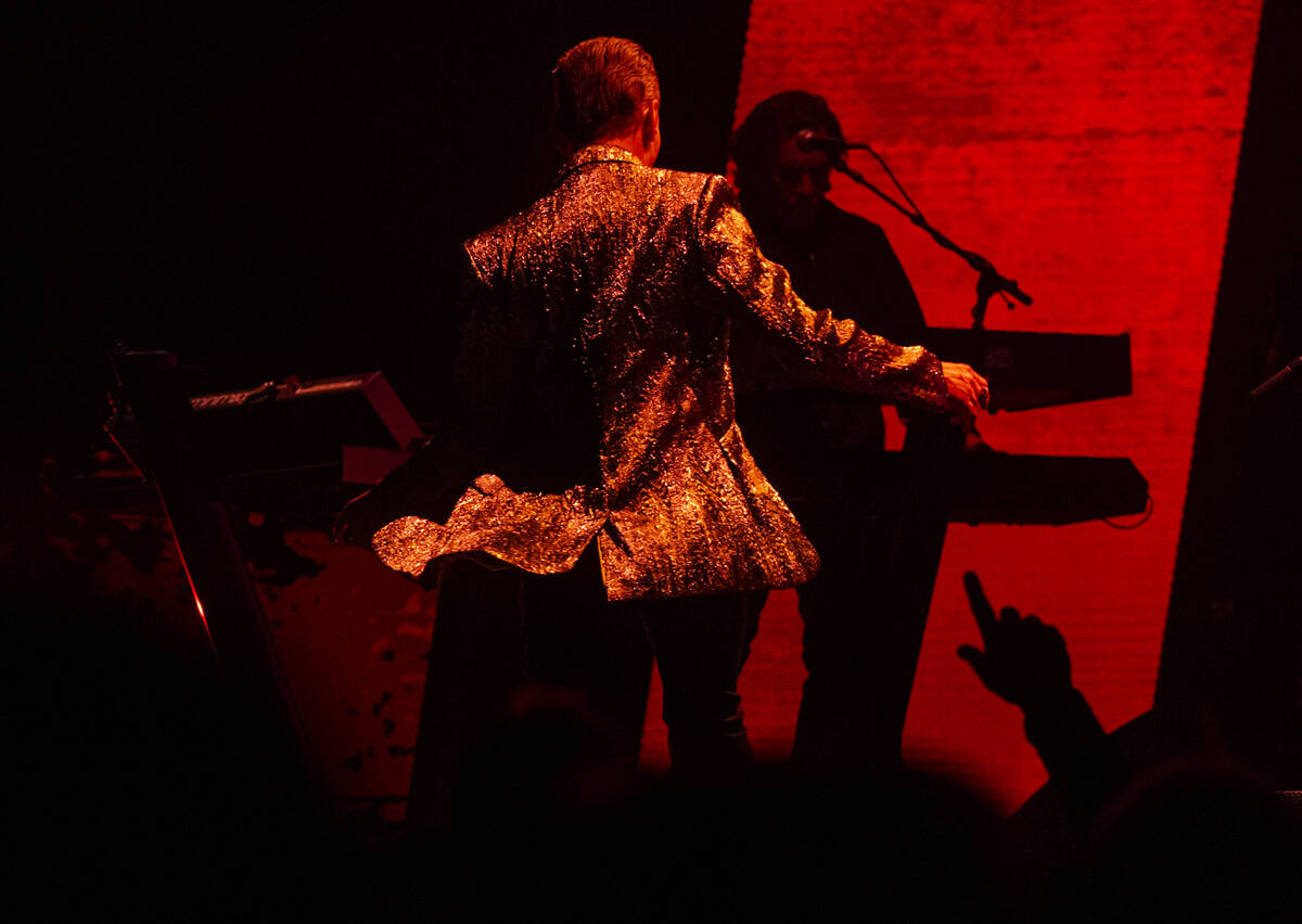 Dave Gahan of Depeche Mode perform at T-Mobile Arena on Thursday, March 30, 2023, in Las Vegas. ...