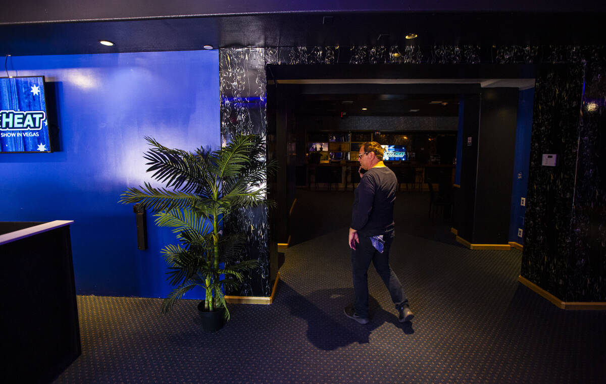 Dean Coleman, owner and operator of SPR & Promotions, walks through the Mosaic Theater on t ...