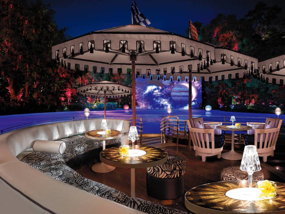 Aft Cocktail Deck on the Lake of Dreams at Wynn Las Vegas on the Strip introduced in spring 202 ...