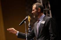 Chairman Jesse Law speaks during a meeting with members of the Clark County Republican Party at ...