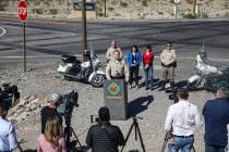 Metropolitan Police Department Capt. Jeff Coday addresses media in front of the safety transver ...