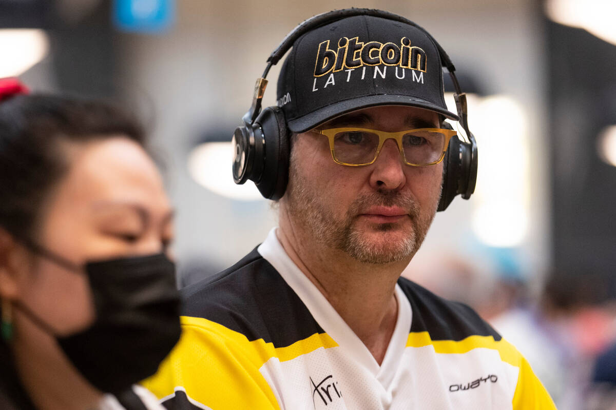 Phil Hellmuth plays during the World Series of Poker tournament at Bally's Las Vegas in Las Veg ...