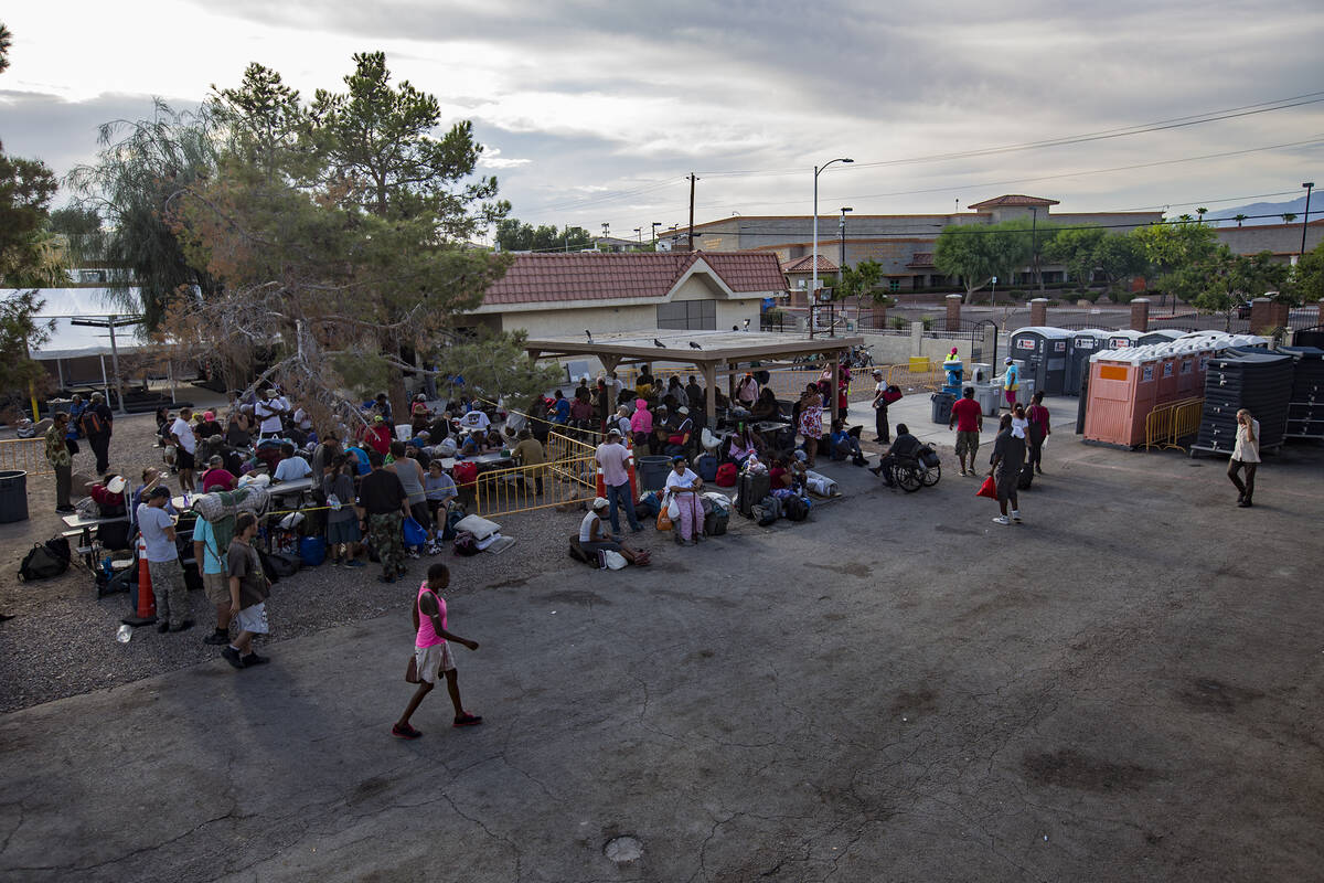 The Courtyard Homeless Resource Center in Las Vegas in 2019. (Rachel Aston/Las Vegas Review-Jou ...