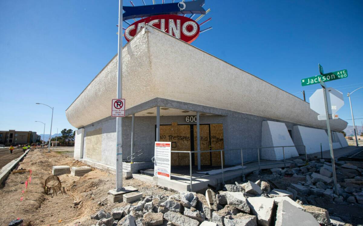 An abandoned building is seen in the lot where a 60-story mixed-use resort development has been ...