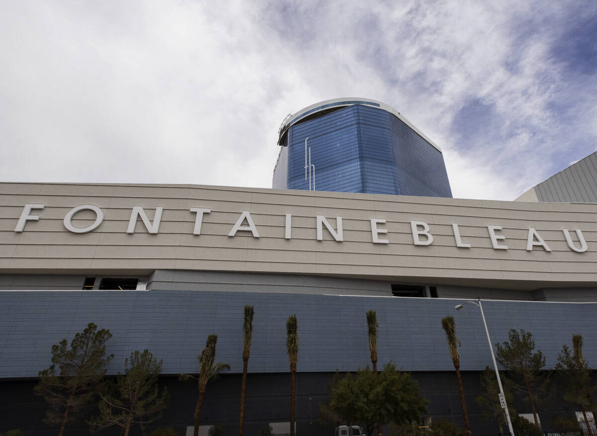 Construction is underway at Fontainebleau Las Vegas, on Wednesday, April 12, 2023, in Las Vegas ...