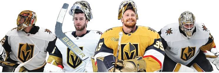 Review-Journal staff and wire photos The Golden Knights four primary goalies this season, ...