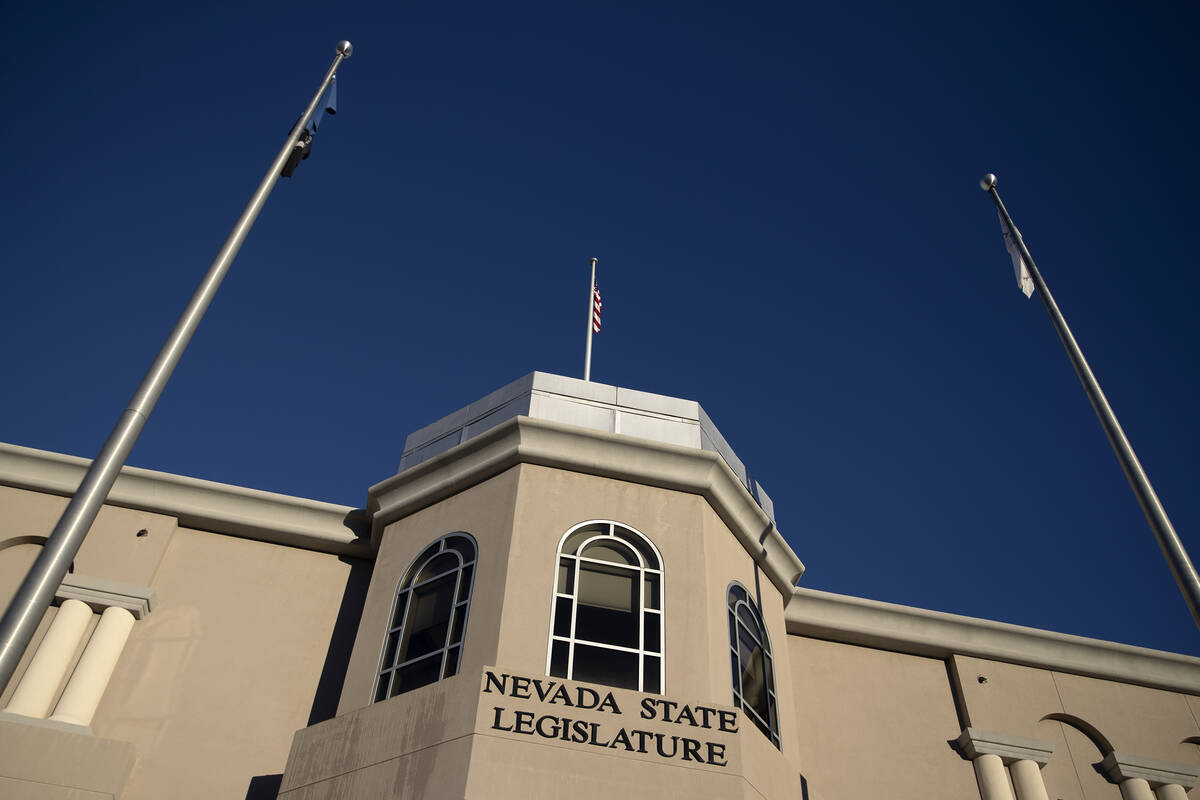 The Nevada Legislature building during the 82nd Session of the Legislature on Wednesday, Feb. 8 ...