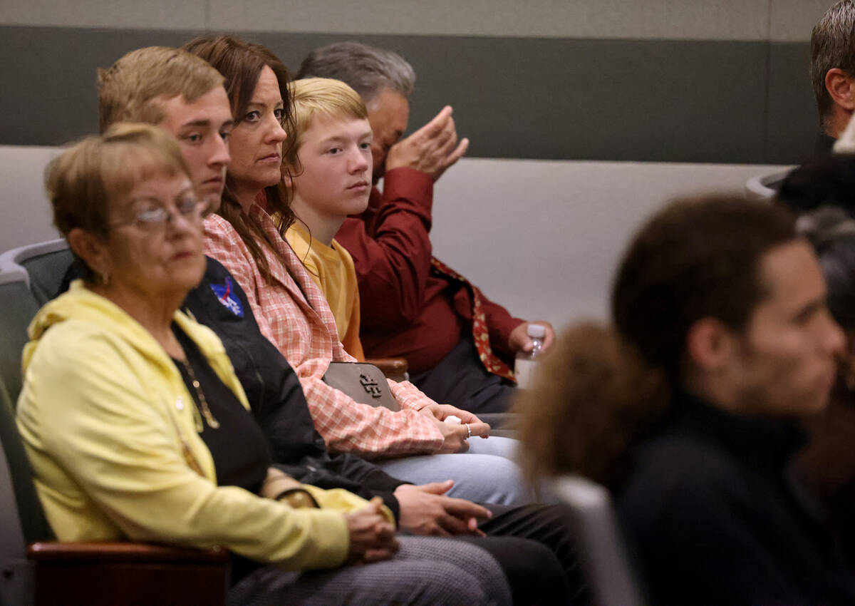 Family and friends of Mia Gugino, 17, who died of a fentanyl overdose, react in court at the Re ...