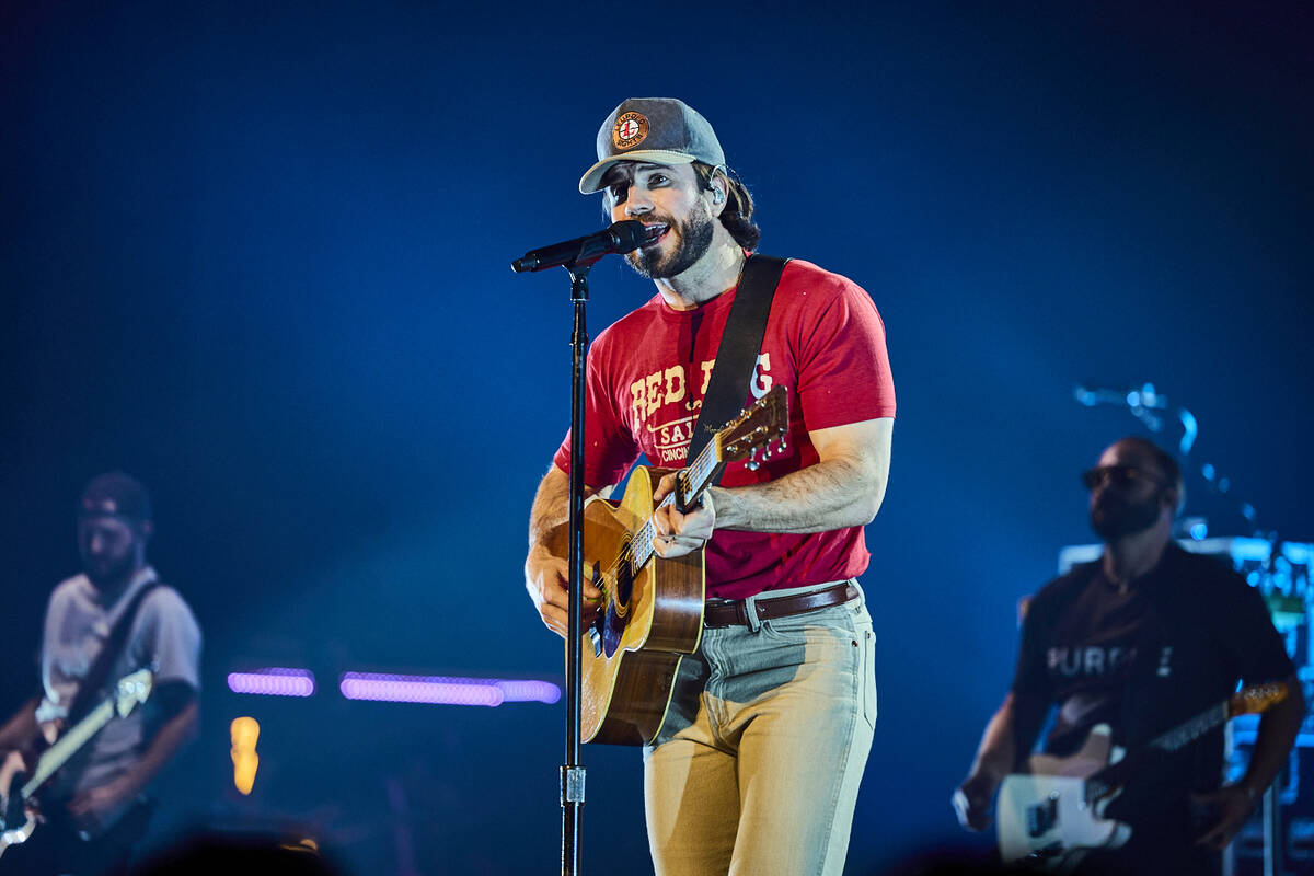 Sam Hunt is shown at Resorts World Theatre on Friday, April 21, 2023. Hunt performed two sold-o ...