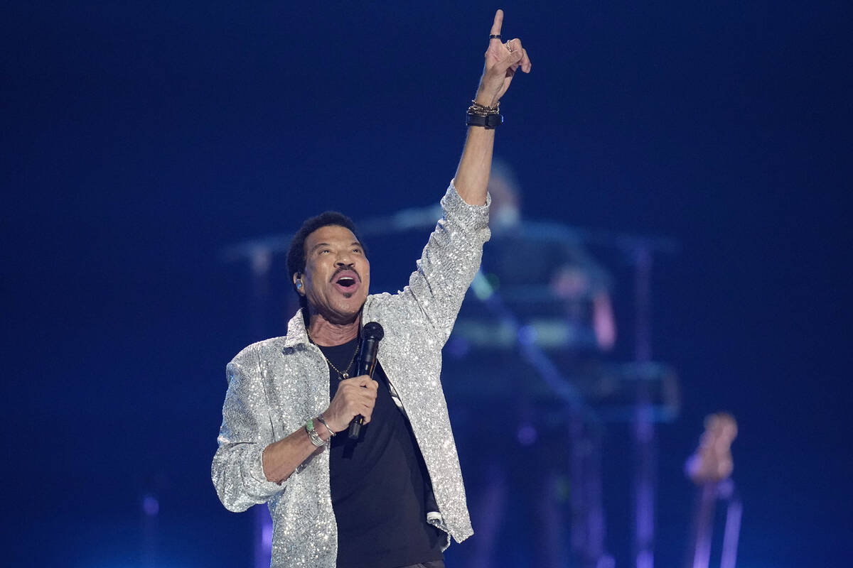 Lionel Richie performs on the first night of the 2022 iHeartRadio Music Festival, Friday, Sept. ...