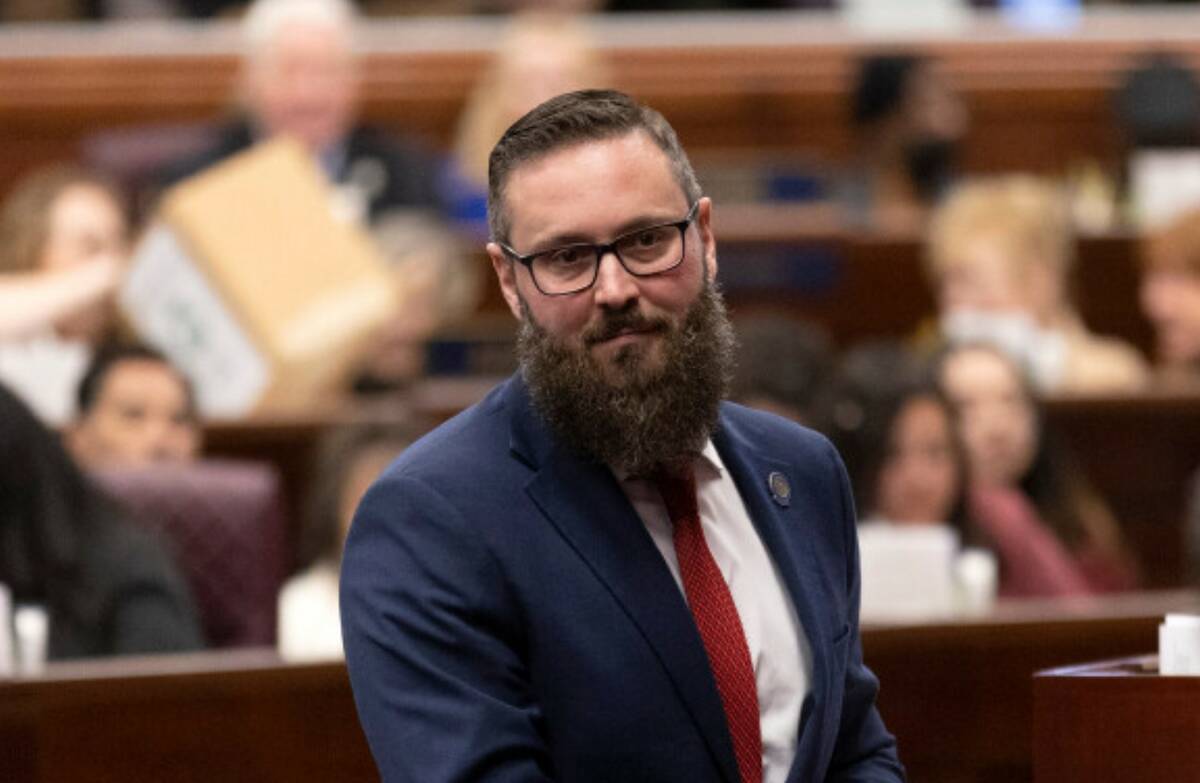 Assemblyman Gregory Hafen II, R-Pahrump, seen in February 2023 in Carson City. (Ellen Schmidt/L ...