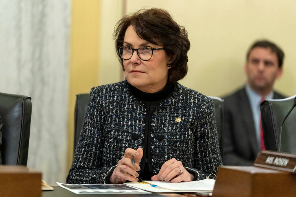 Sen. Jacky Rosen, D-Nev., listens during a hearing in March 2023 in Washington. (AP Photo/Alex ...