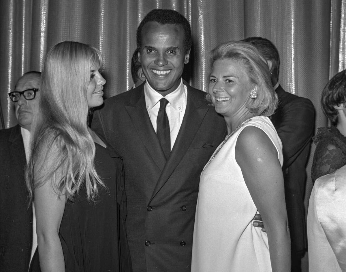 Harry Belafonte is seen at a party after performing at Caesars Palace on Sept. 14, 1967, in Las ...