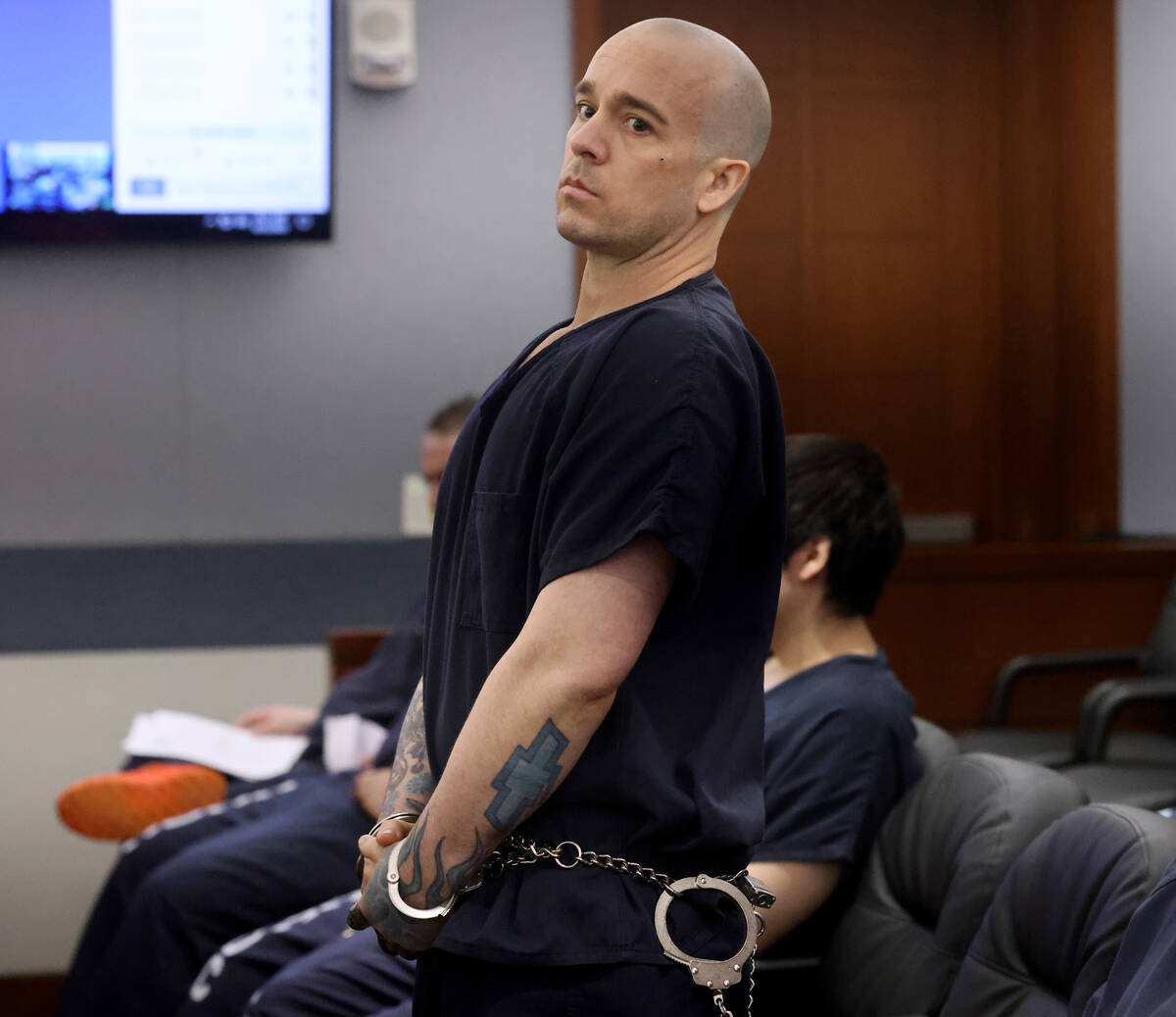 Roger Tindell appears in court for sentencing at the Regional Justice Center in Las Vegas Tuesd ...