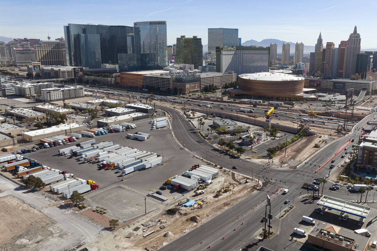 An aerial view of potential A's stadium site where the Oakland Athletics have signed a binding ...