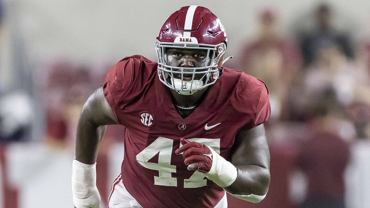 Alabama defensive lineman Byron Young (47) during the first half of an NCAA college football ga ...