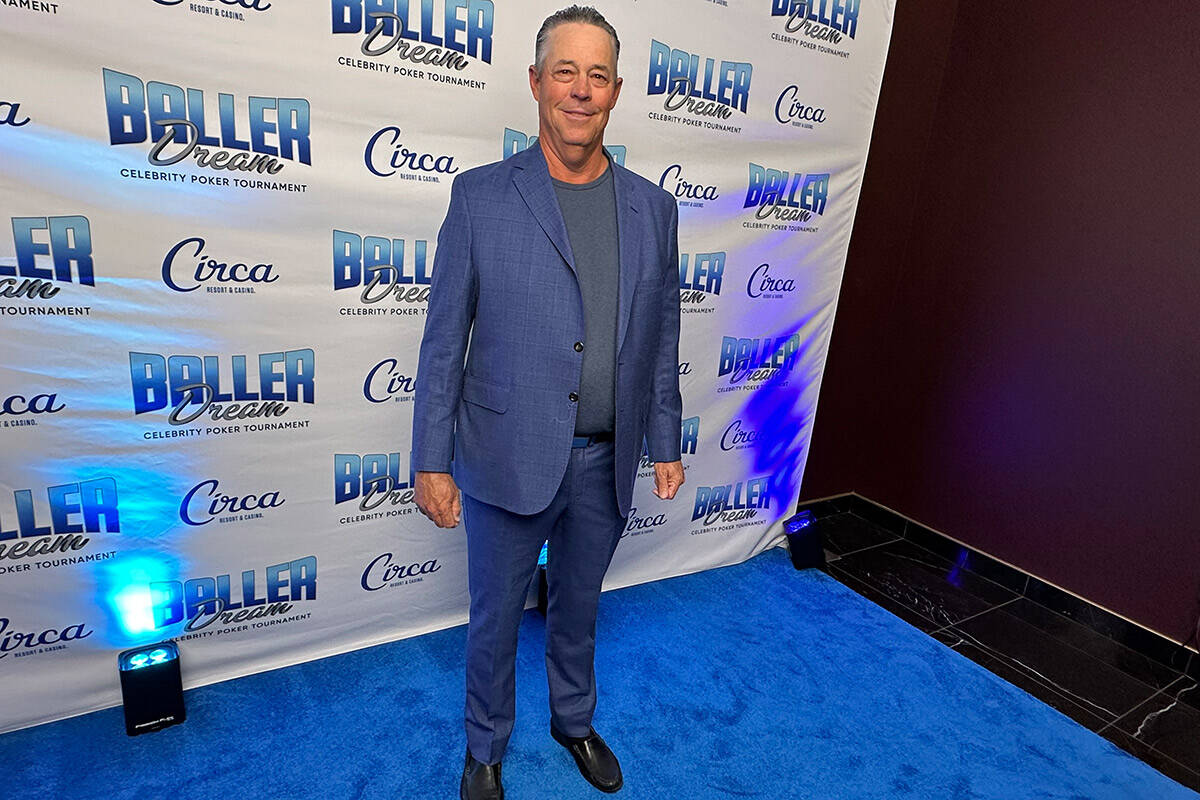 Ex-big league star and Las Vegas native Greg Maddux is shown on the blue carpet at the Baller D ...