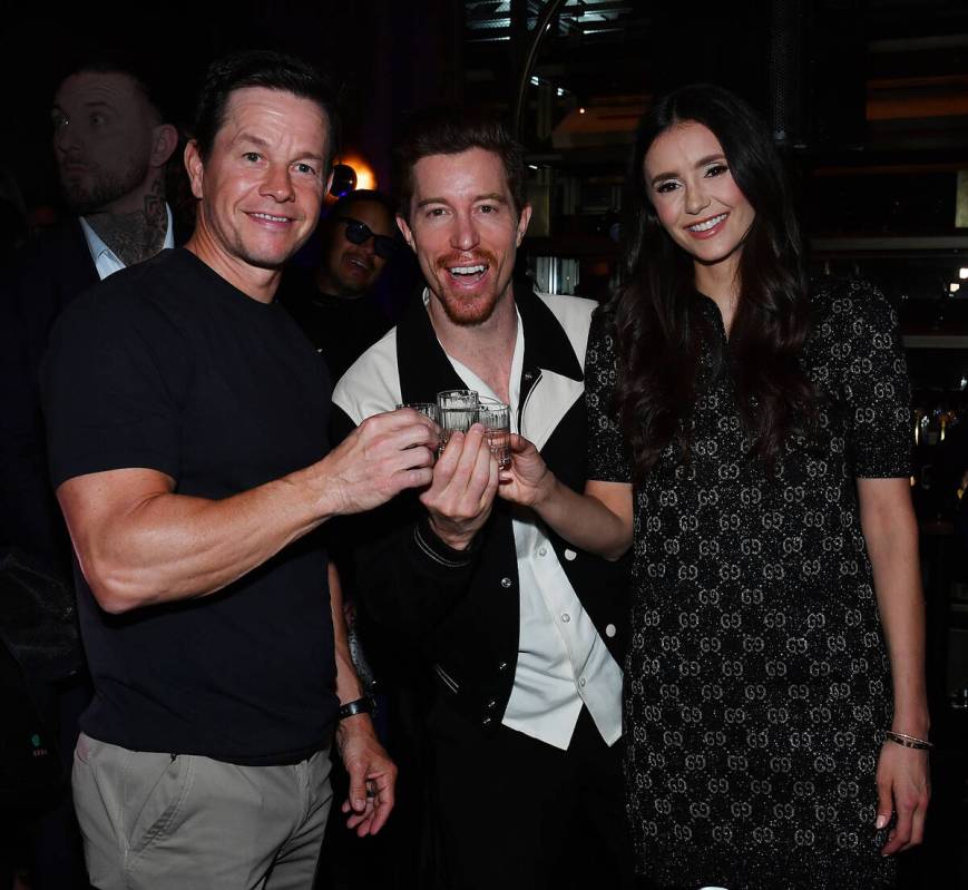 Actor Mark Wahlberg, professional snowboarder/skateboarder Shaun White and actress Nina Dobrev ...