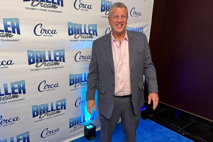 Circa co-owner Derek Stevens is shown on the blue carpet at the Baller Dream Celebrity Poker To ...