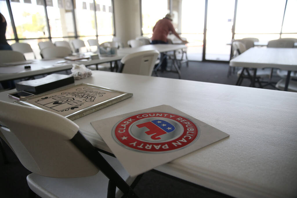 The Clark County Republican Party headquarters in Las Vegas on Saturday, Sept. 28, 2019. (Erik ...