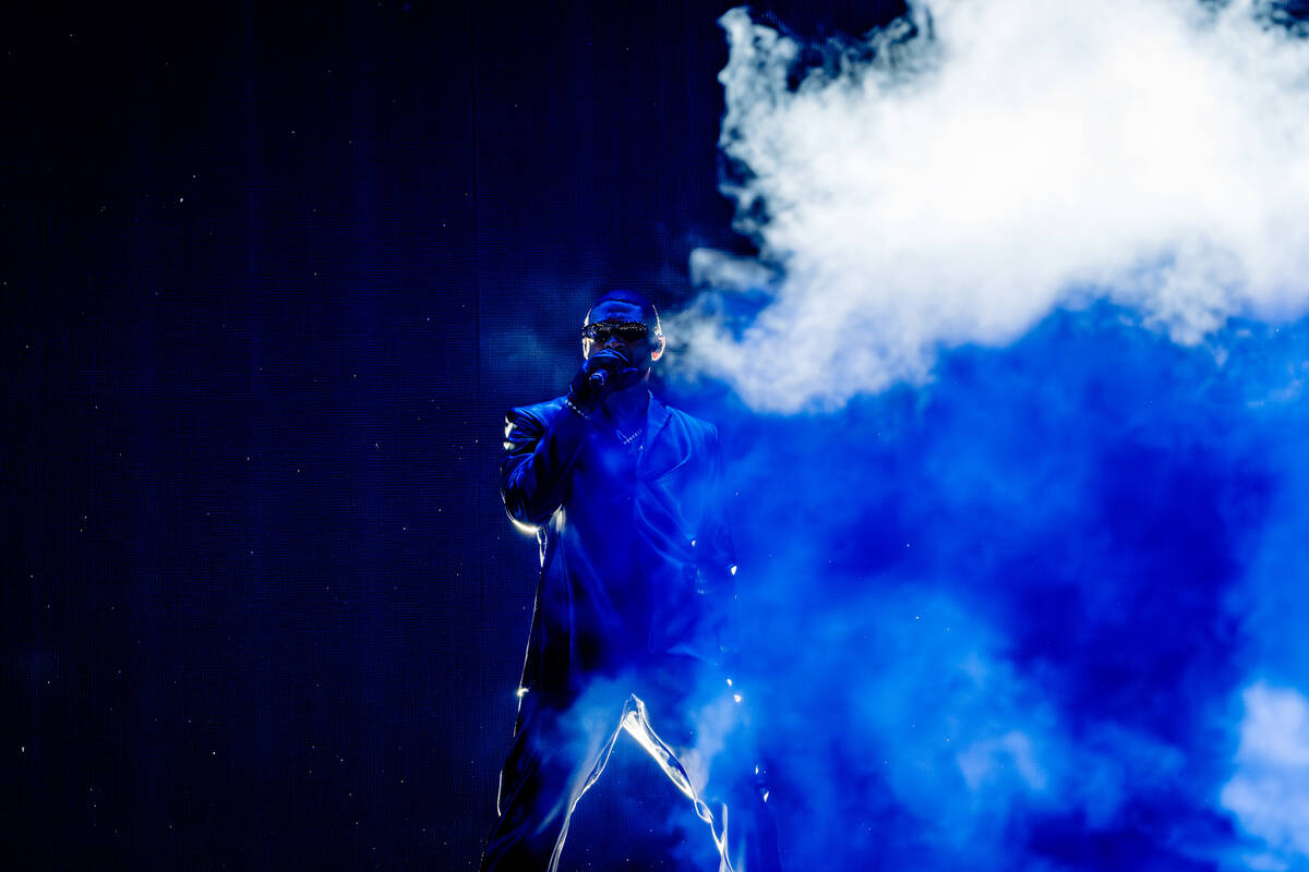 Usher is shown at the Lovers & Friends music festival at the Las Vegas Festival Grounds on Satu ...