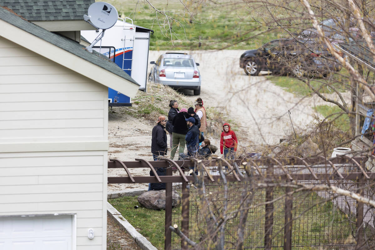 Supporters gather on the property of former Idaho gubernatorial candidate and far-right activis ...