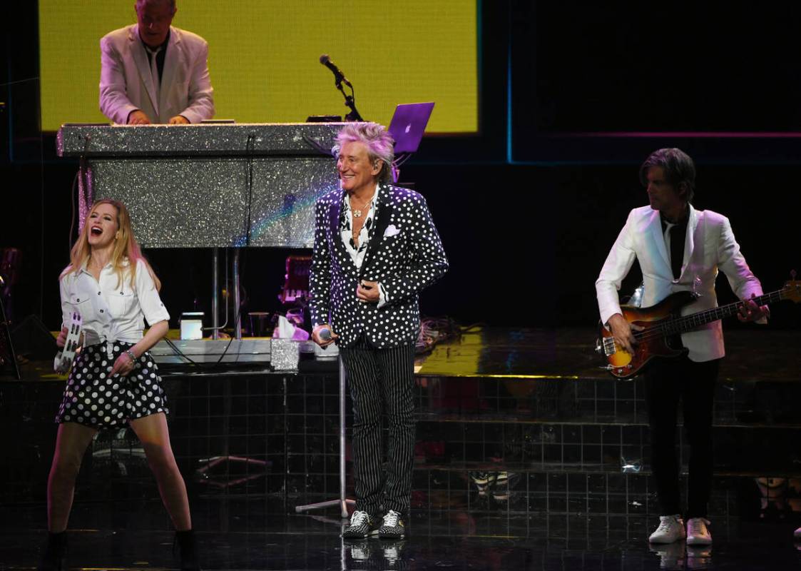 Rod Stewart at Caesars Palace Colosseum on Sept. 30, 2019. (Denise Truscello)