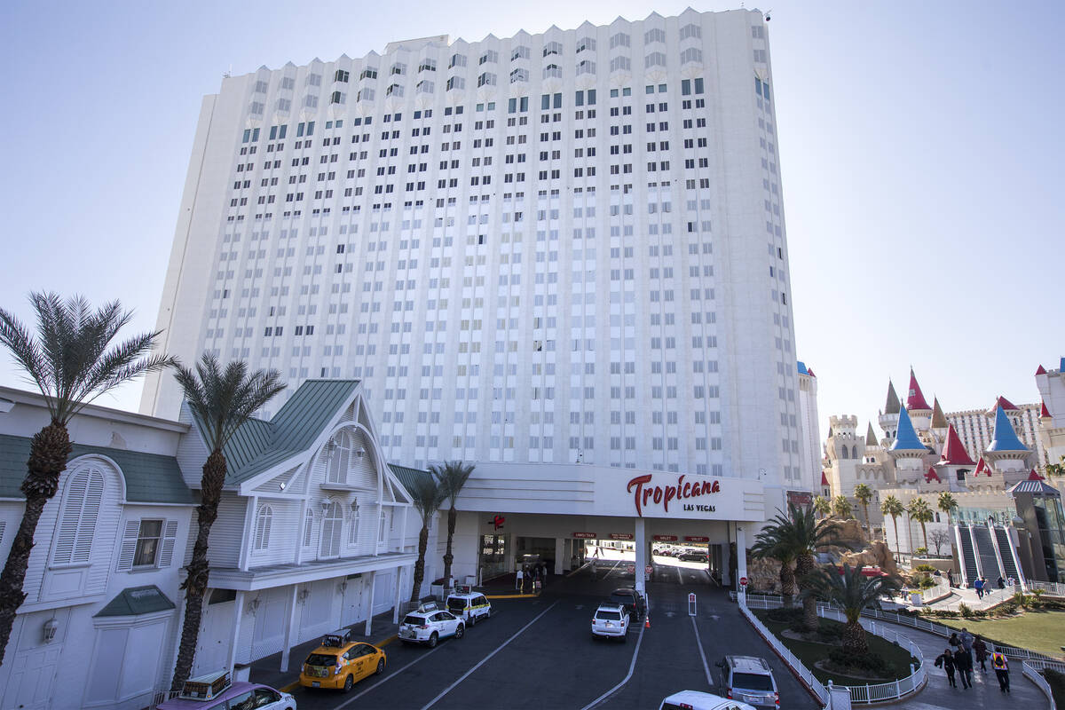 Tropicana is seen in February 2020 in Las Vegas. (Ellen Schmidt/Las Vegas Review-Journal)