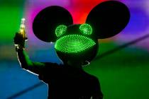 Deadmau5 performs for a crowd of over 10,000 people at a show hosted by Insomniac at The Downto ...