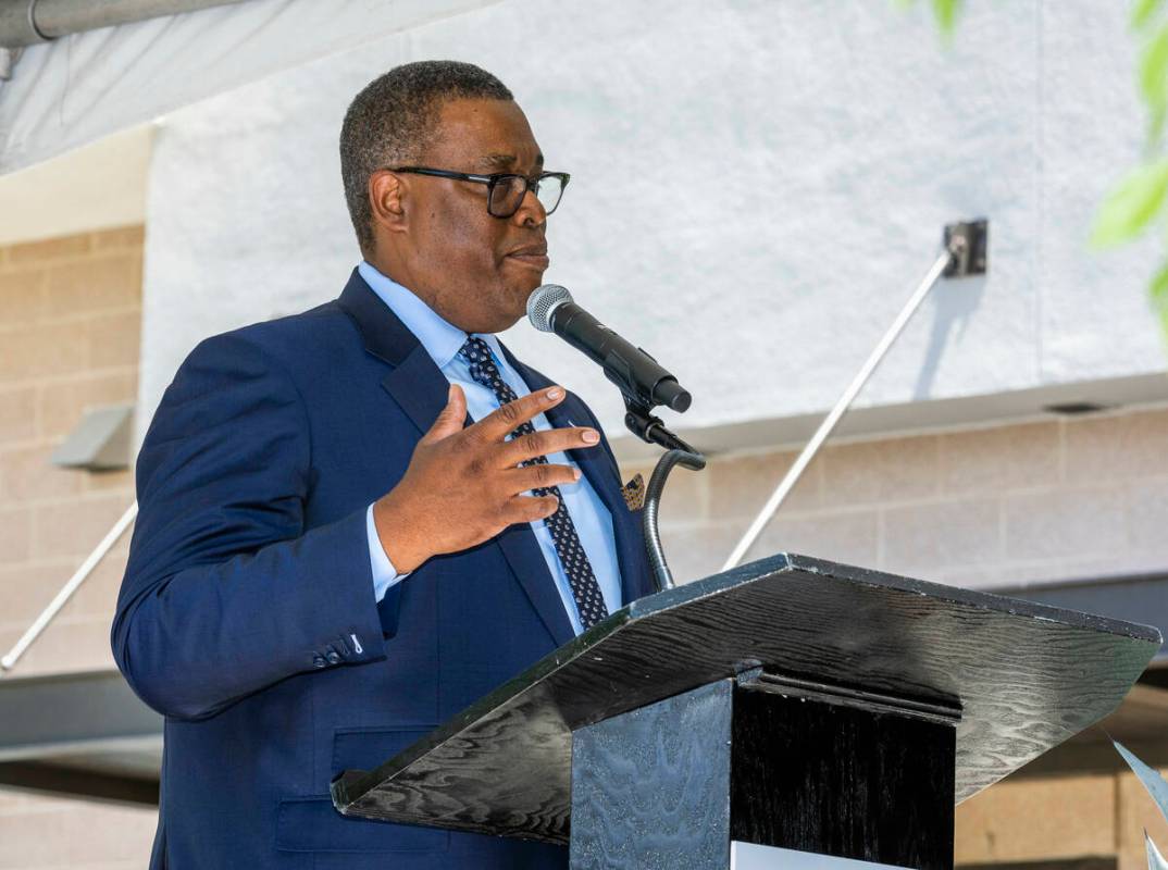 Councilman Cedric Crear speaks as the Southern Land Company conducts a ceremonial groundbreakin ...