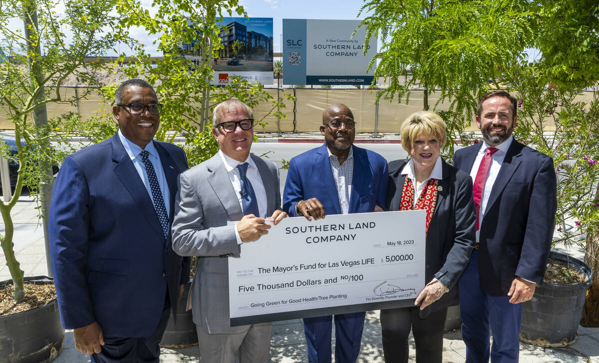 (From left) Councilman Cedric Crear, SLC Founder and CEO Tim Downey, Dr. Roy Whitmore, Mayor Ca ...