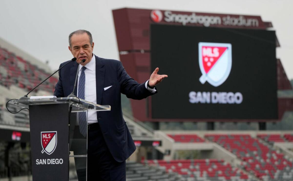 Mohamed Mansour, co-owner of the new MLS team in San Diego, speaks during an announcement for t ...