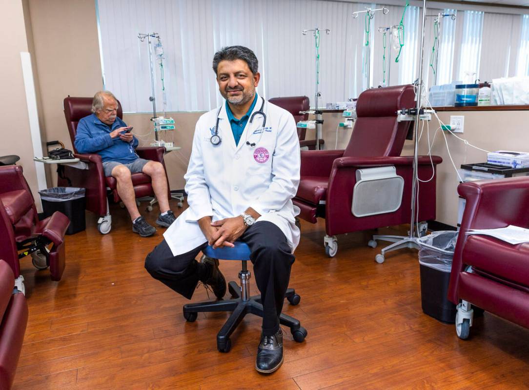 Dr. Rupesh Parikh in the chemo treatment room at the Comprehensive Cancer Centers on Thursday, ...