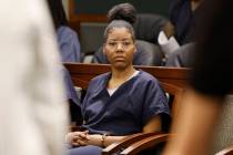 Lakeisha Holloway sits in court before her hearing at the Regional Justice Center, Thursday, Ma ...