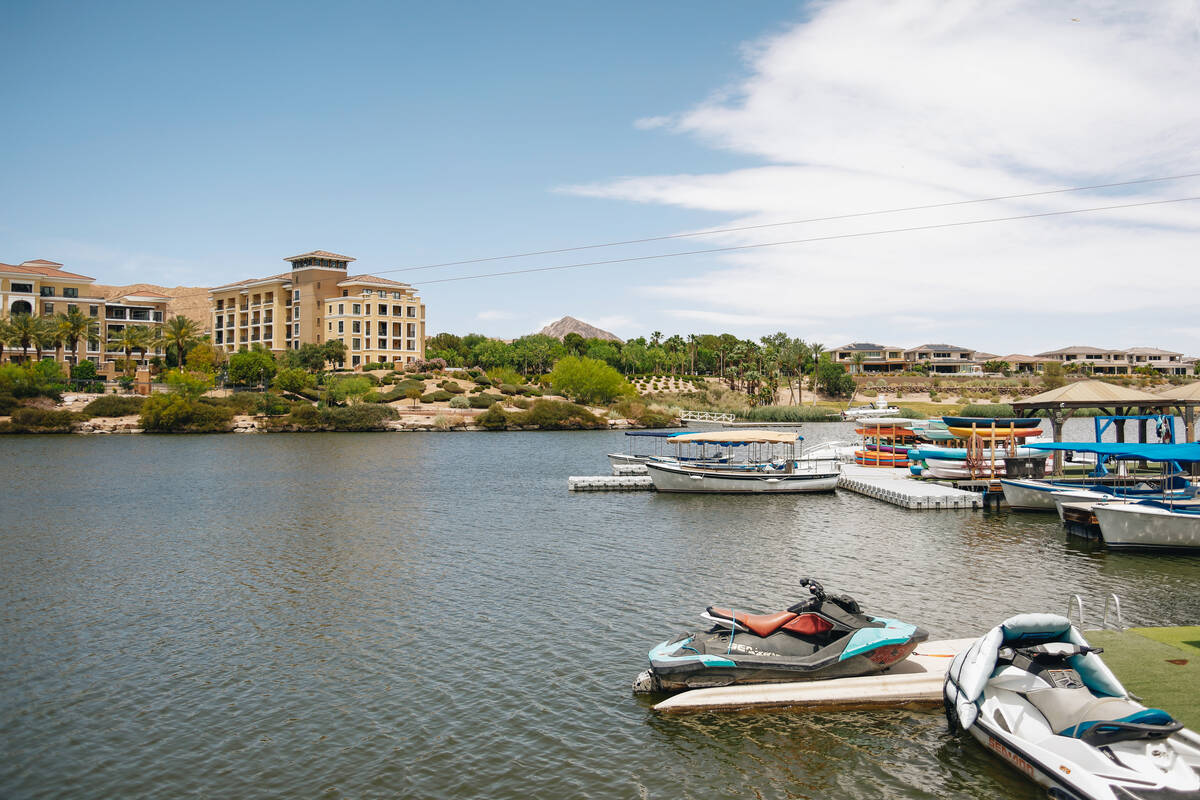 Lake Las Vegas is seen on Wednesday, May 24, 2023, in Henderson. (Madeline Carter/Las Vegas Rev ...