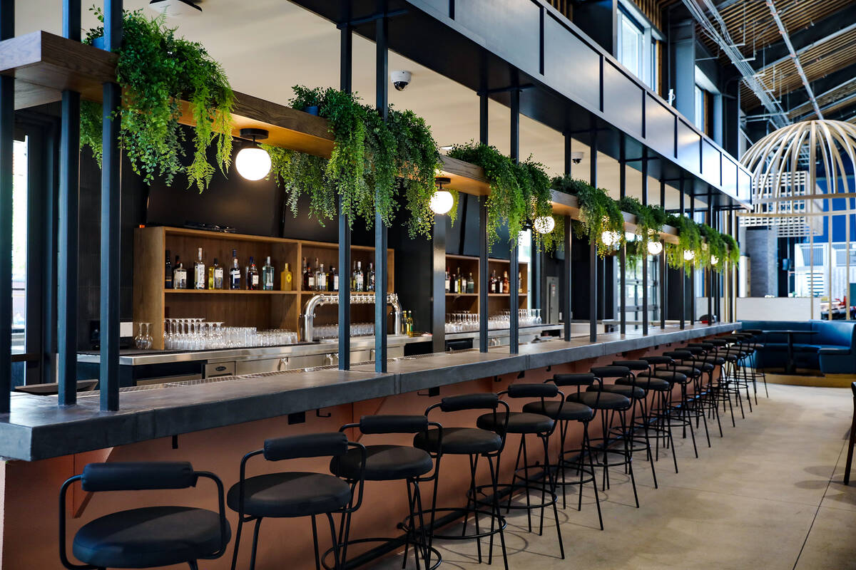 The center bar at the Sundry food hall at the UnCommons in southwest Las Vegas, Monday, June 5, ...