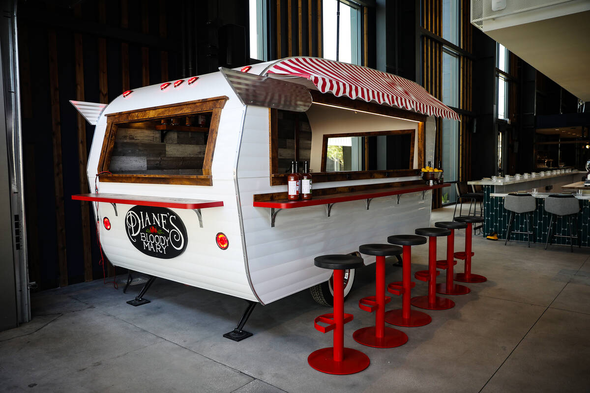 Diane’s Bloody Mary Bar at the Sundry food hall at the UnCommons in southwest Las Vegas, ...