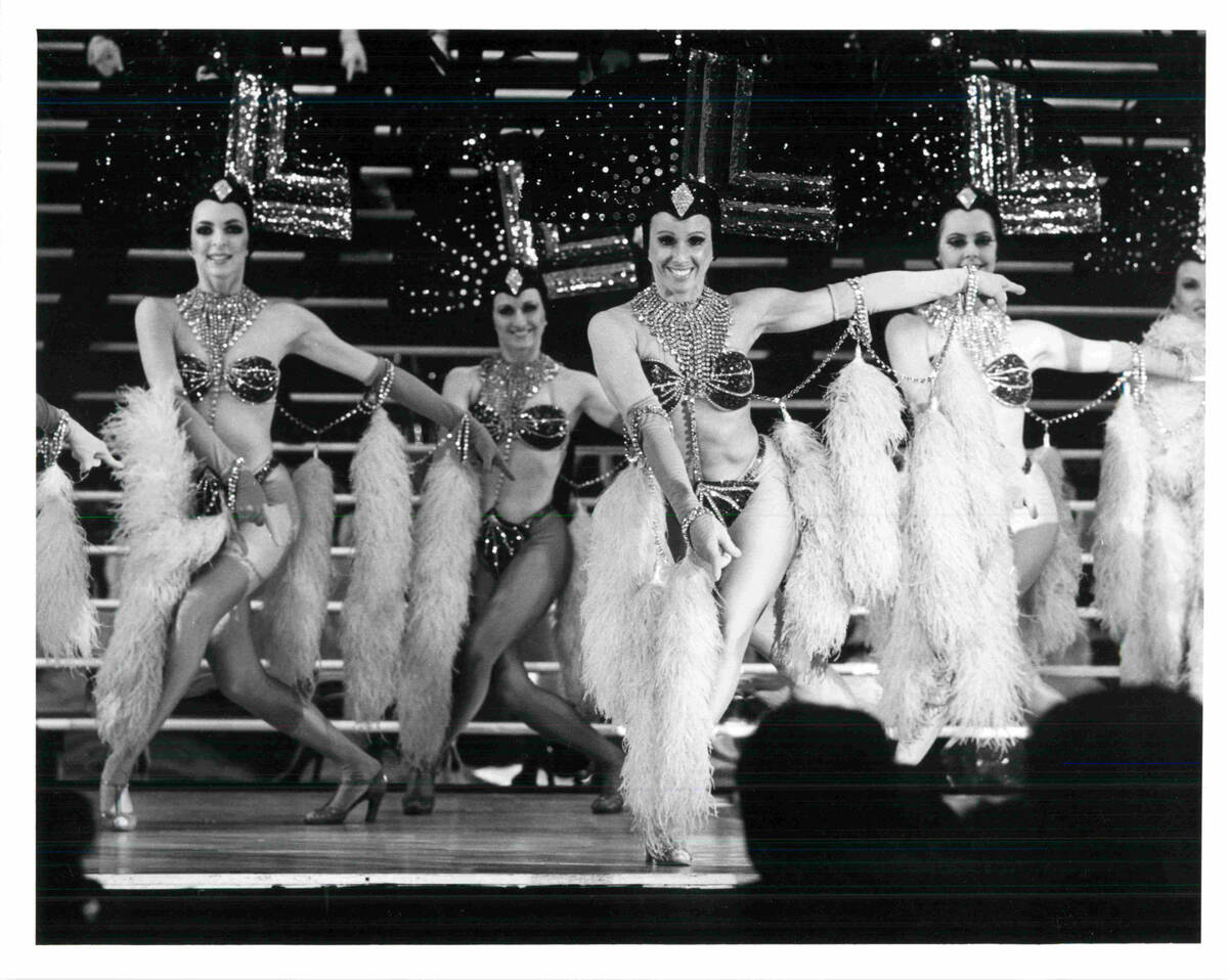 Showgirls in “Folies Bergere” perform at the Tropicana Las Vegas in this undated file photo ...