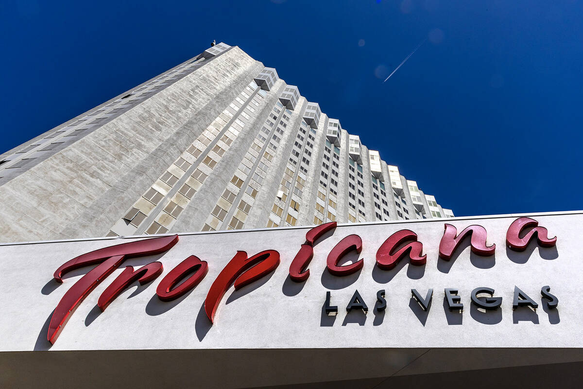 A view of the Tropicana Las Vegas exterior, the site where the Oakland A’s are looking a ...
