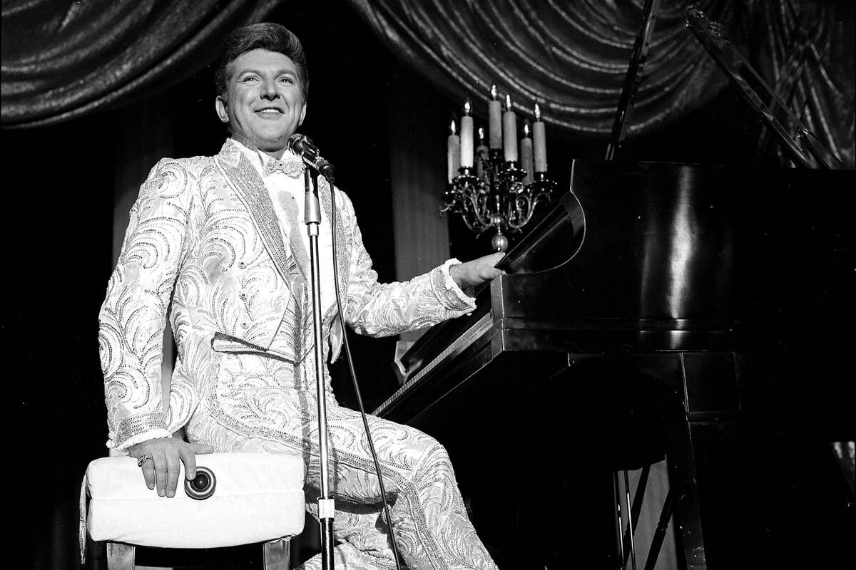 Liberace opening at the Sahara Hotel on June 21, 1966. (Las Vegas News Bureau)