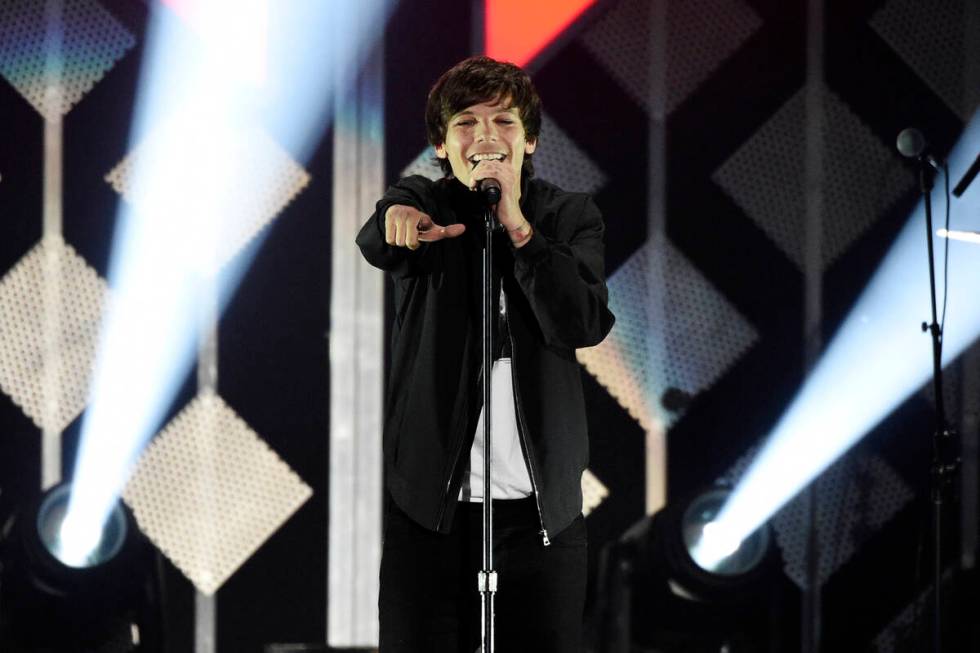 Louis Tomlinson performs during the 2019 KIIS-FM Jingle Ball concert at The Forum, Friday, Dec. ...