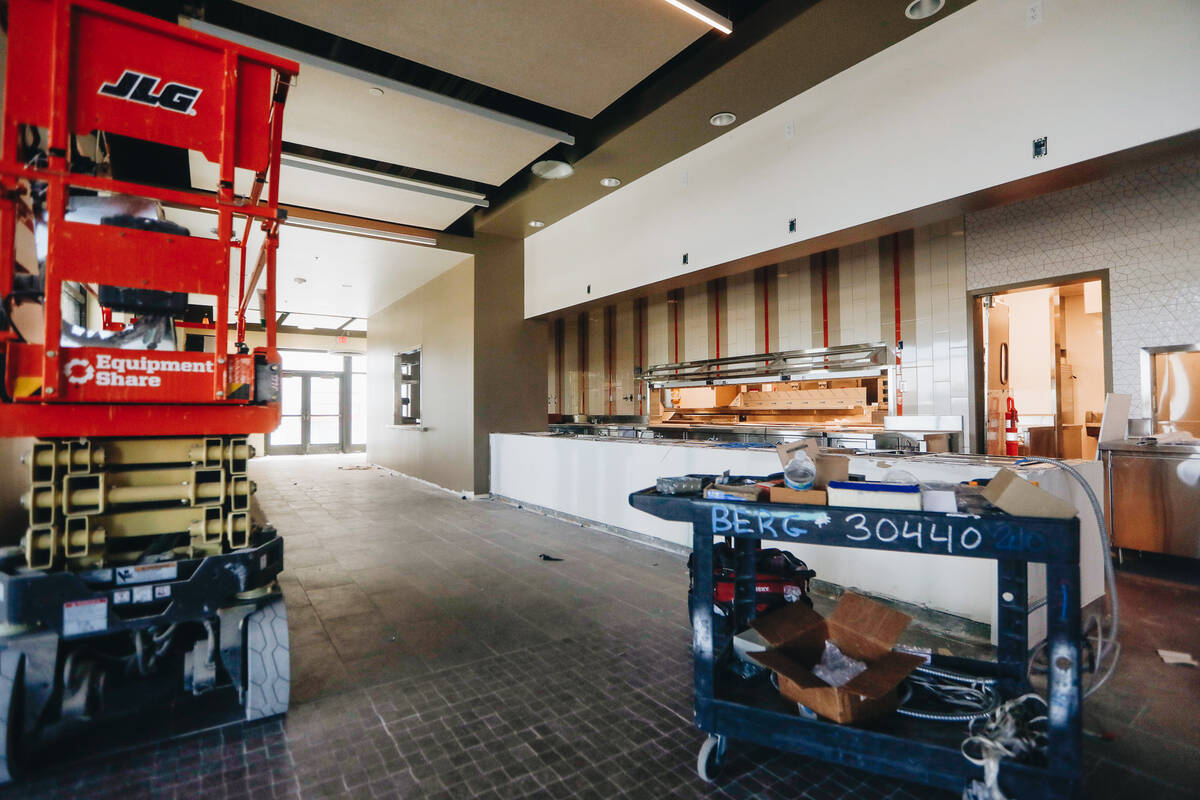 The inside of the future Zippy’s restaurant is seen on Wednesday, May 31, 2023, at Badur ...