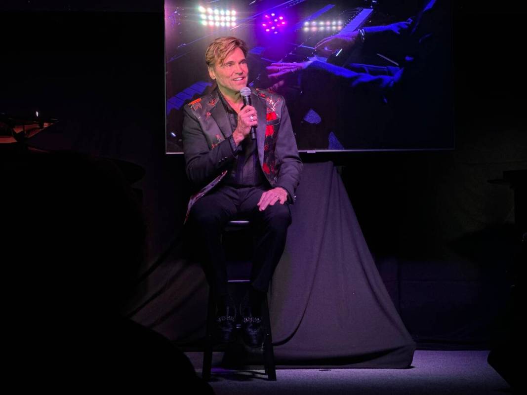 Brent Barrett is shown during a showcase of the Liberace musical "Glitz!" at Coop's Cabaret & H ...