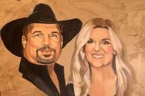 The Garth Brooks-Trisha Yearwood sketch at Palm Restaurant is shown on Sunday, June 4, 2023. La ...