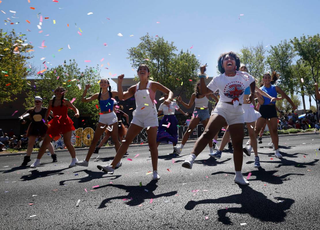 Mia-Alexia Gonzalez. Dance Dynamics, right, performs with other dancers during the 28th annual ...