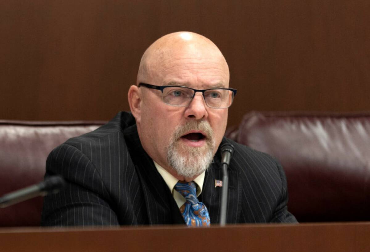 Sen. Ira Hansen, R-Sparks, seen in February 2023 in Carson City. (Ellen Schmidt/Las Vegas Revie ...